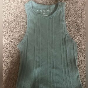 Aeropostale Green Ribbed Top